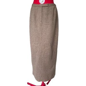 100% Lambs Wool Ralph Lauren Tailored Pencil Maxi Skirt